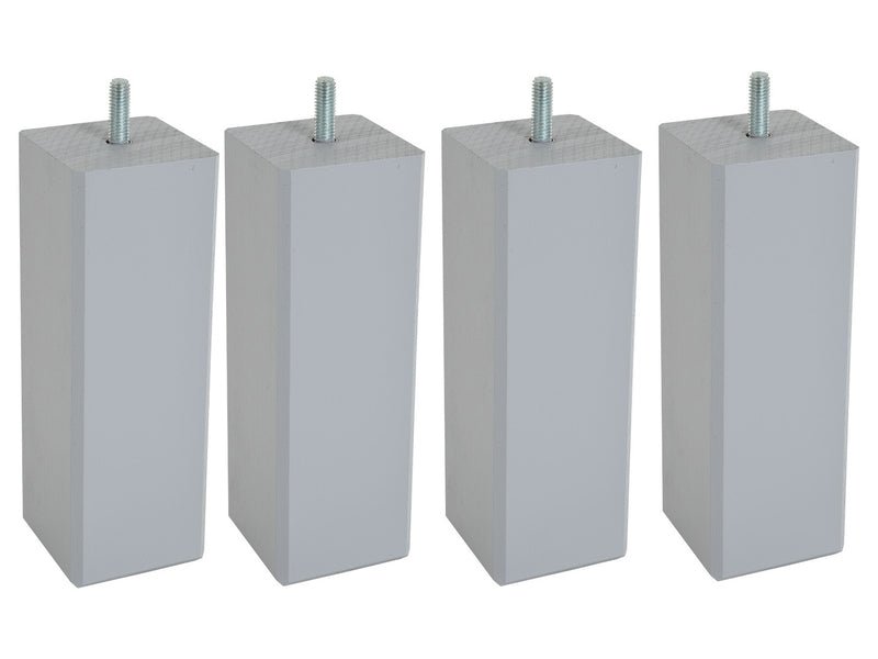 Lot de 4 pieds de sommier carré 70x70mm hauteur 15cm - BZ DESTOCK