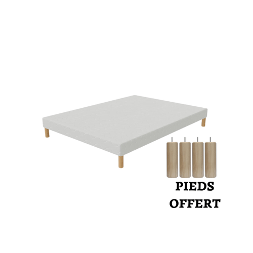 Sommier à lattes massives - Pieds inclus - BZ DESTOCK